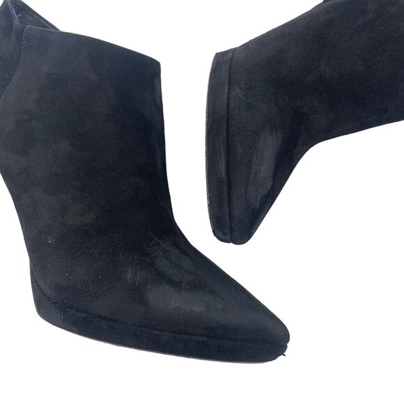 Jimmy Choo Ren 100 Pointed Toe Suede Ankle Boots Black Size 39 - Picture 6 of 12